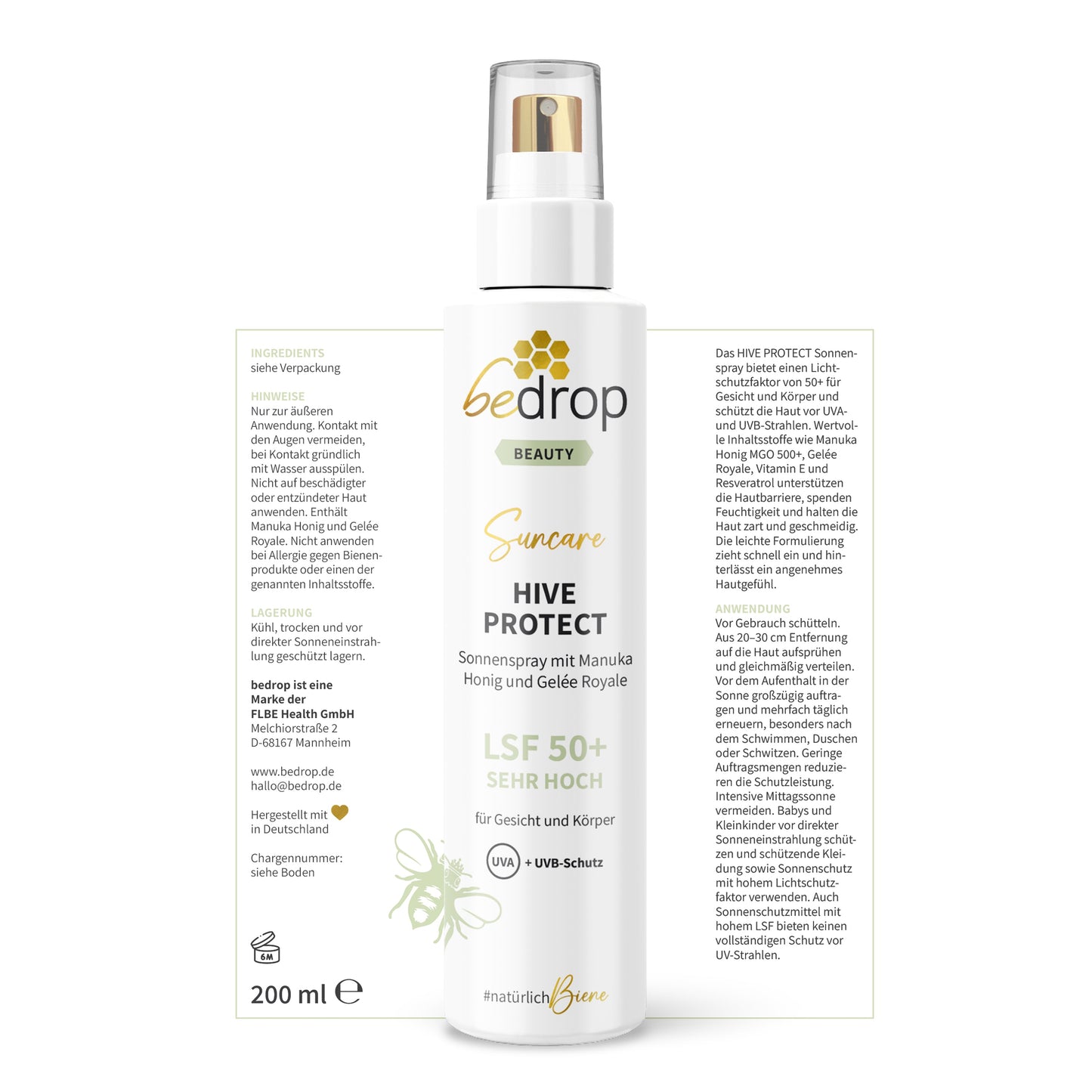SunViora™ – LSF 50+ Sonnenspray mit Manuka-Honig & Gelée Royale