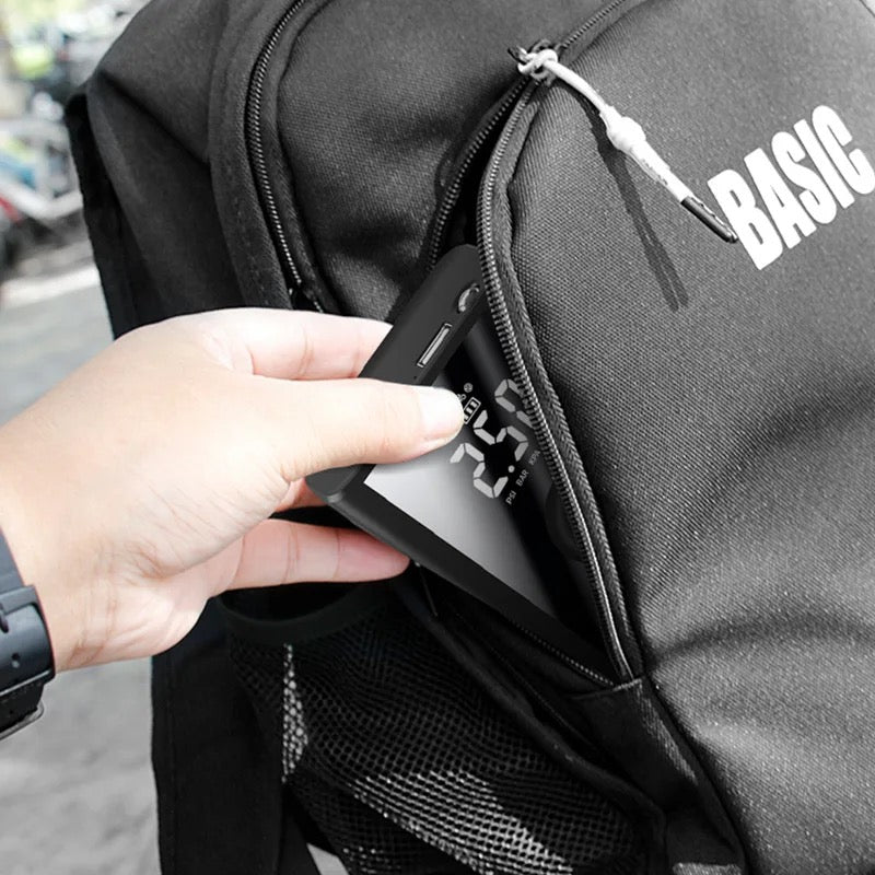 AeroPulse™ | Tragbarer Mini-Kompressor mit LED-Drucksensor & 2000mAh Akku