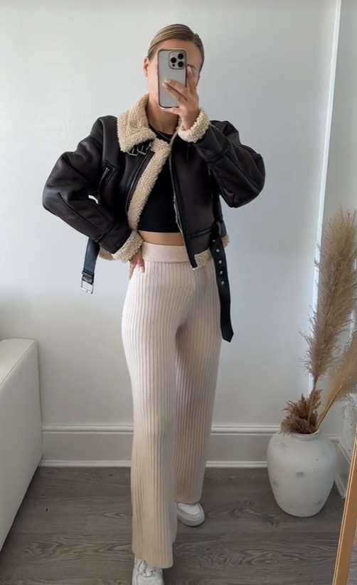 CosyChic™ | Cropped Teddy Lined Jacke