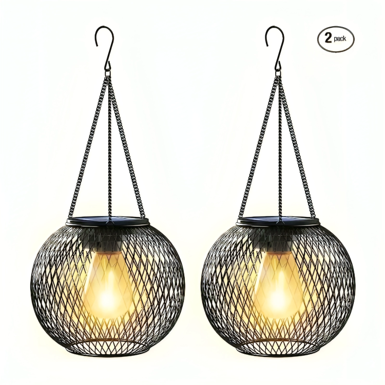 1+1 GRATIS | Solar Gartenlaterne | LED Außenleuchte | Warmweißes Licht | Wetterfest für Terrasse & Garten