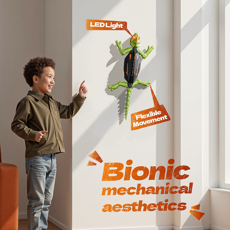 LOVILDS™ Wall Crawler Gecko | LED RC-Spielzeug mit 360°-Stunts