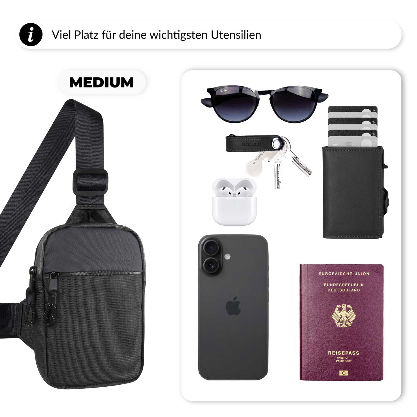 CarryZen™ – Leichte Umhängetasche für Alltag & unterwegs