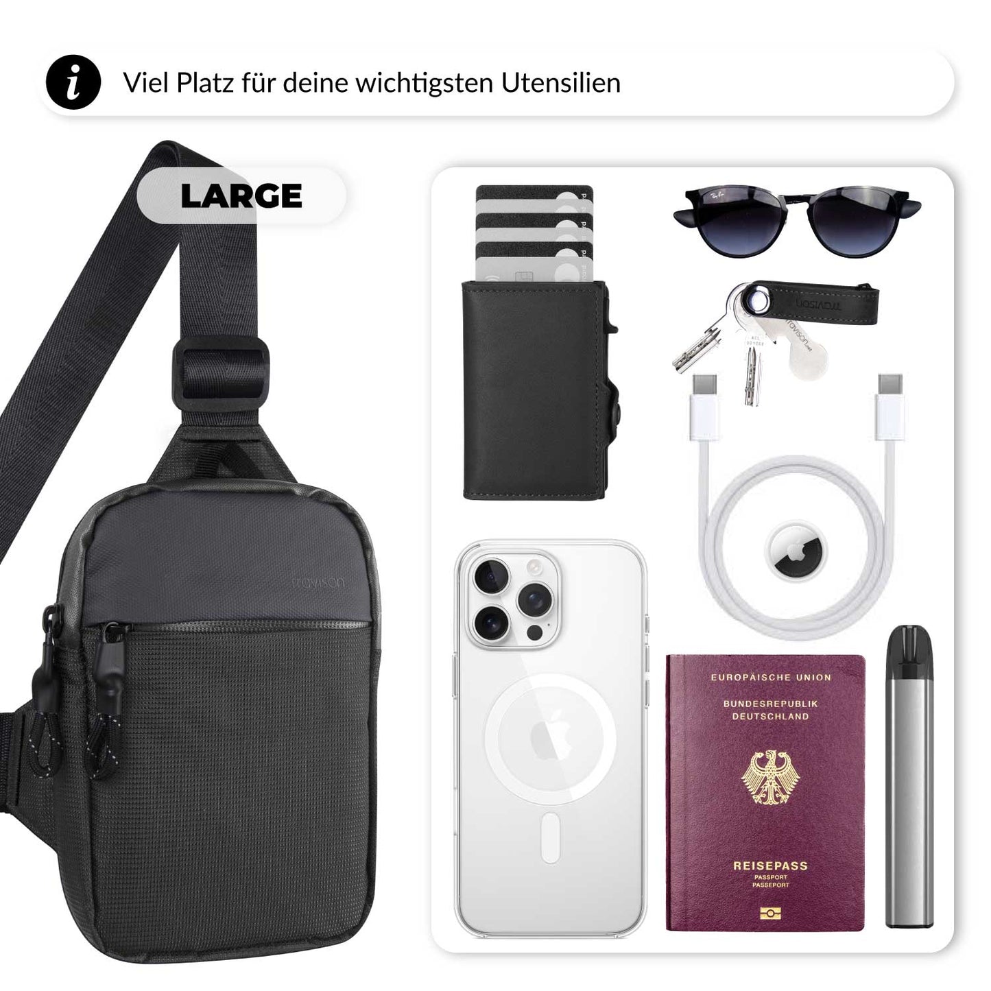 CarryZen™ – Leichte Umhängetasche für Alltag & unterwegs