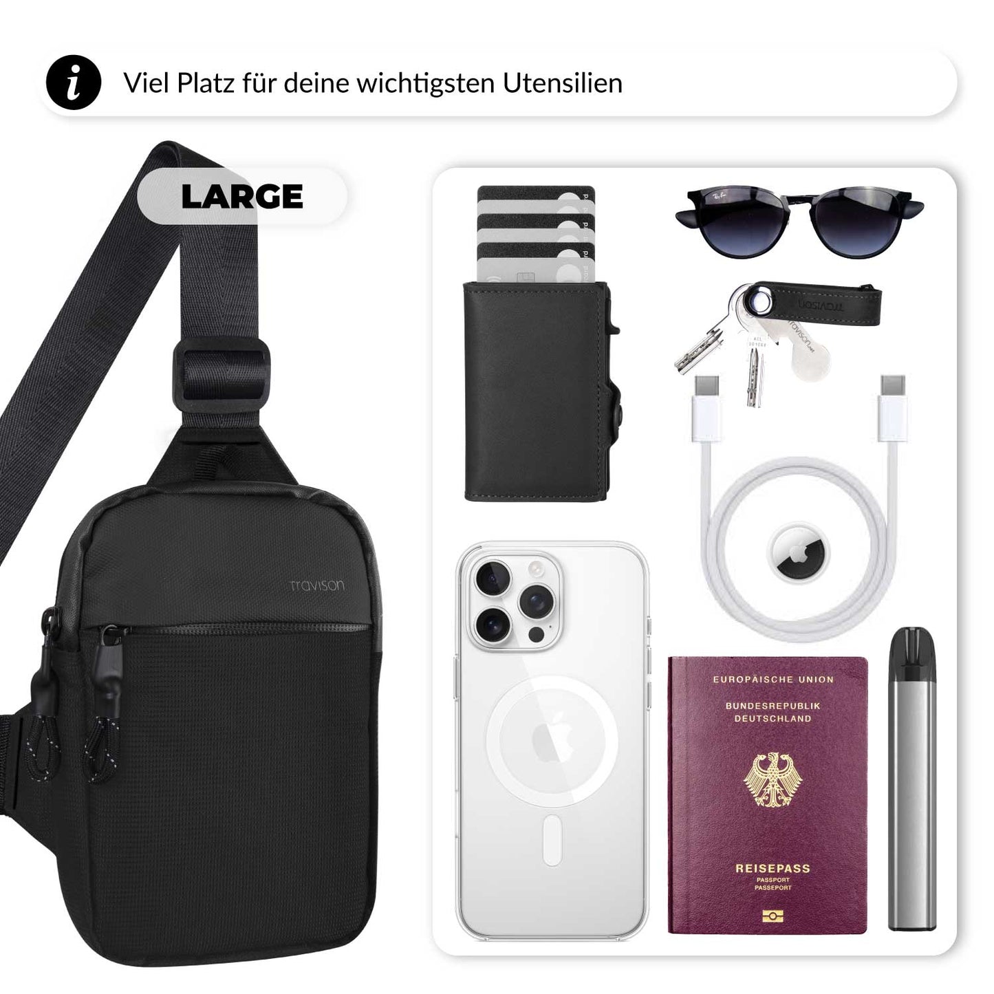 CarryZen™ – Leichte Umhängetasche für Alltag & unterwegs