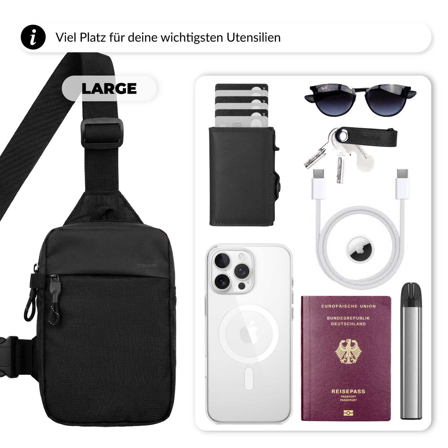 CarryZen™ – Leichte Umhängetasche für Alltag & unterwegs