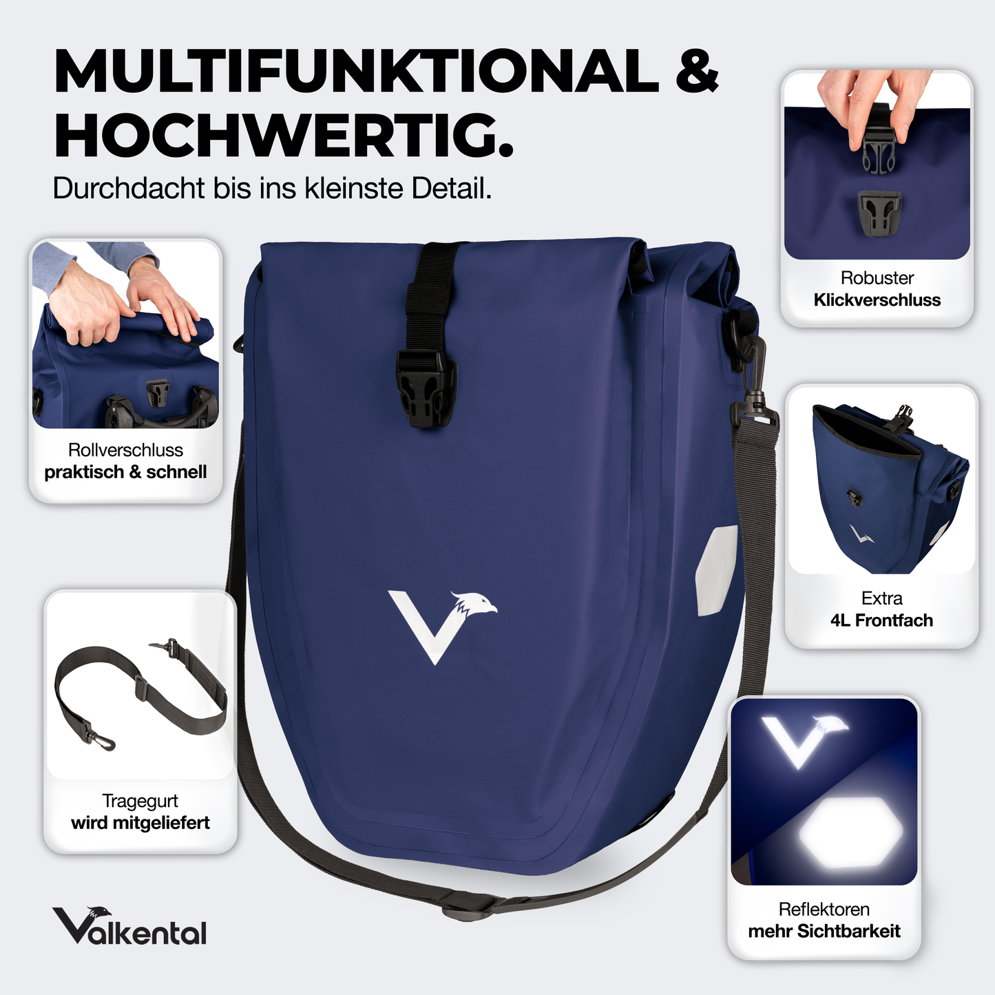 Große wasserdichte Bike Bag für jede Fahrradtour