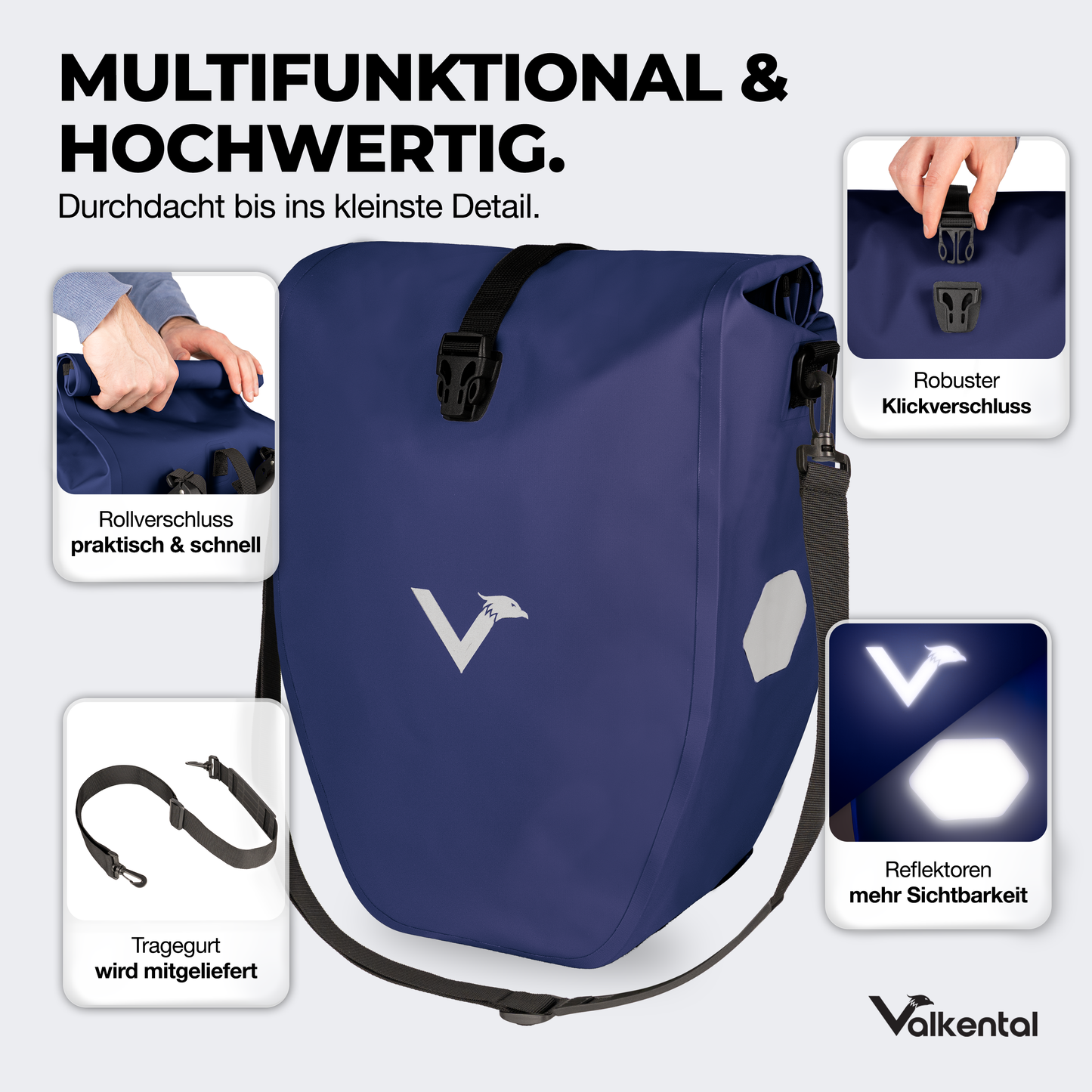 Große wasserdichte Bike Bag für jede Fahrradtour