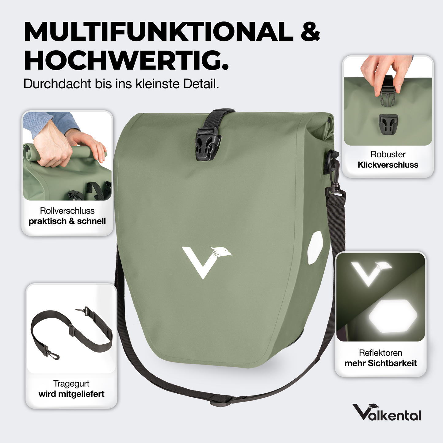 Große wasserdichte Bike Bag für jede Fahrradtour