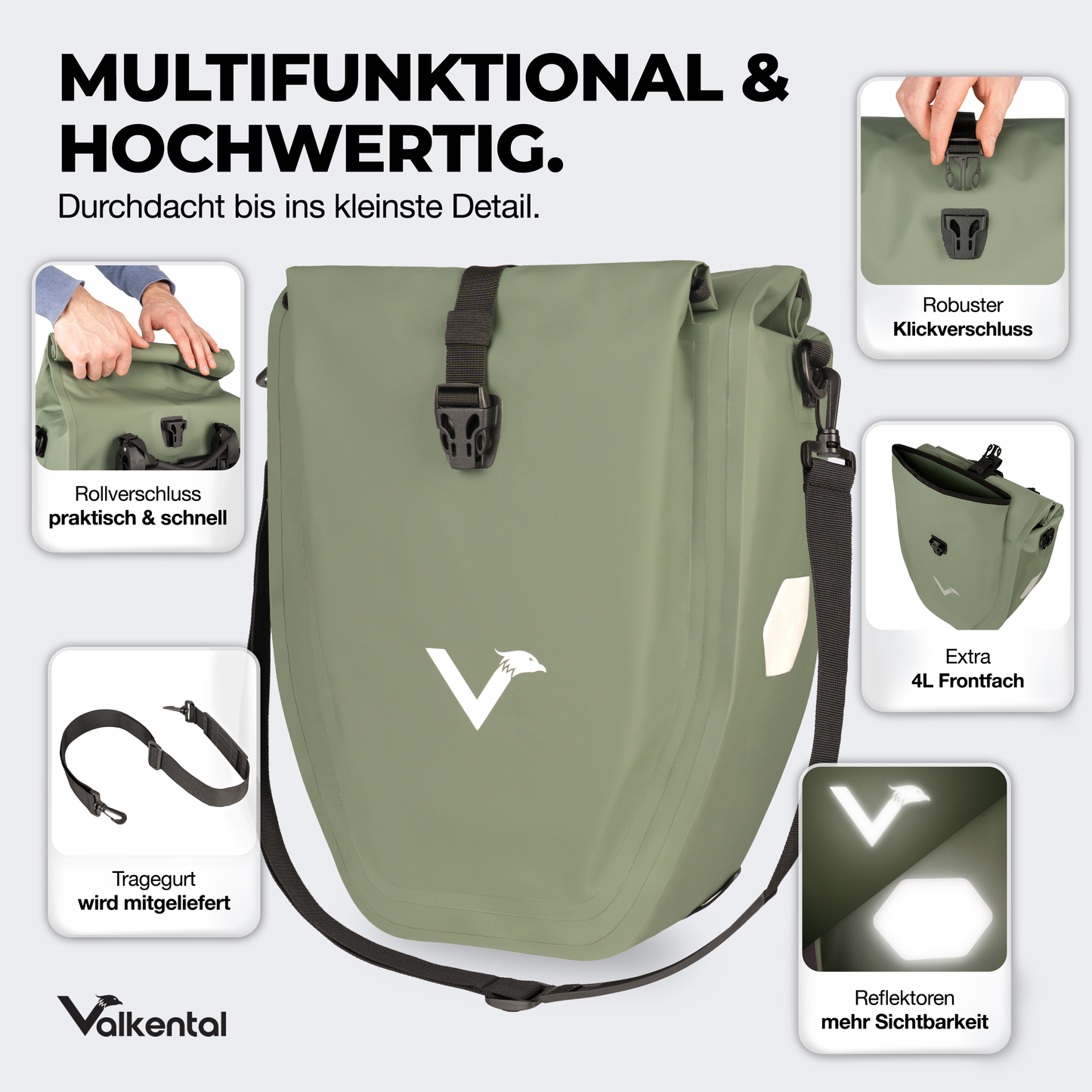 Große wasserdichte Bike Bag für jede Fahrradtour