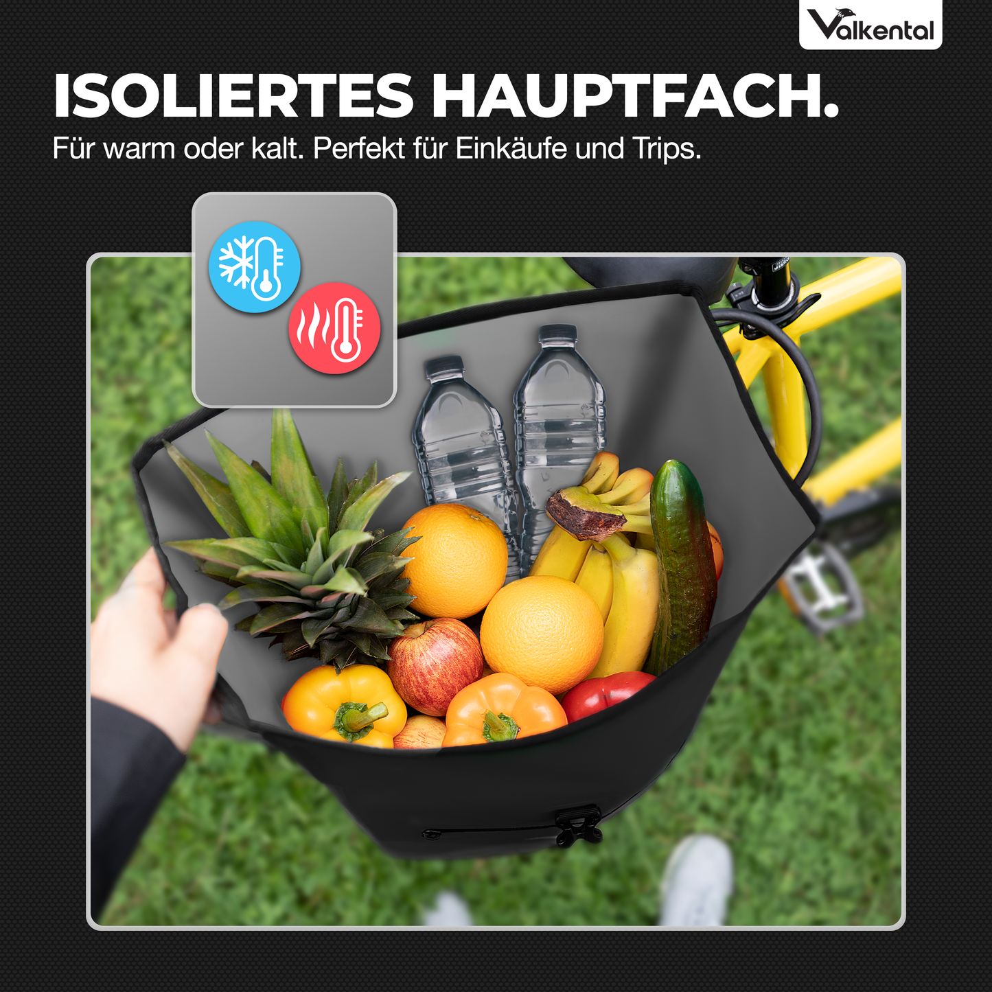 Große wasserdichte Bike Bag für jede Fahrradtour