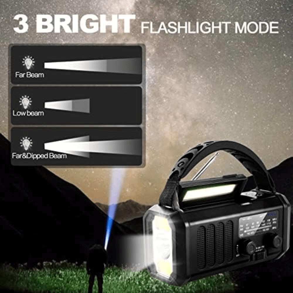 PowerGuard™ | Notfallradio – Solar, Handkurbel und Powerbank für jede Notsituation