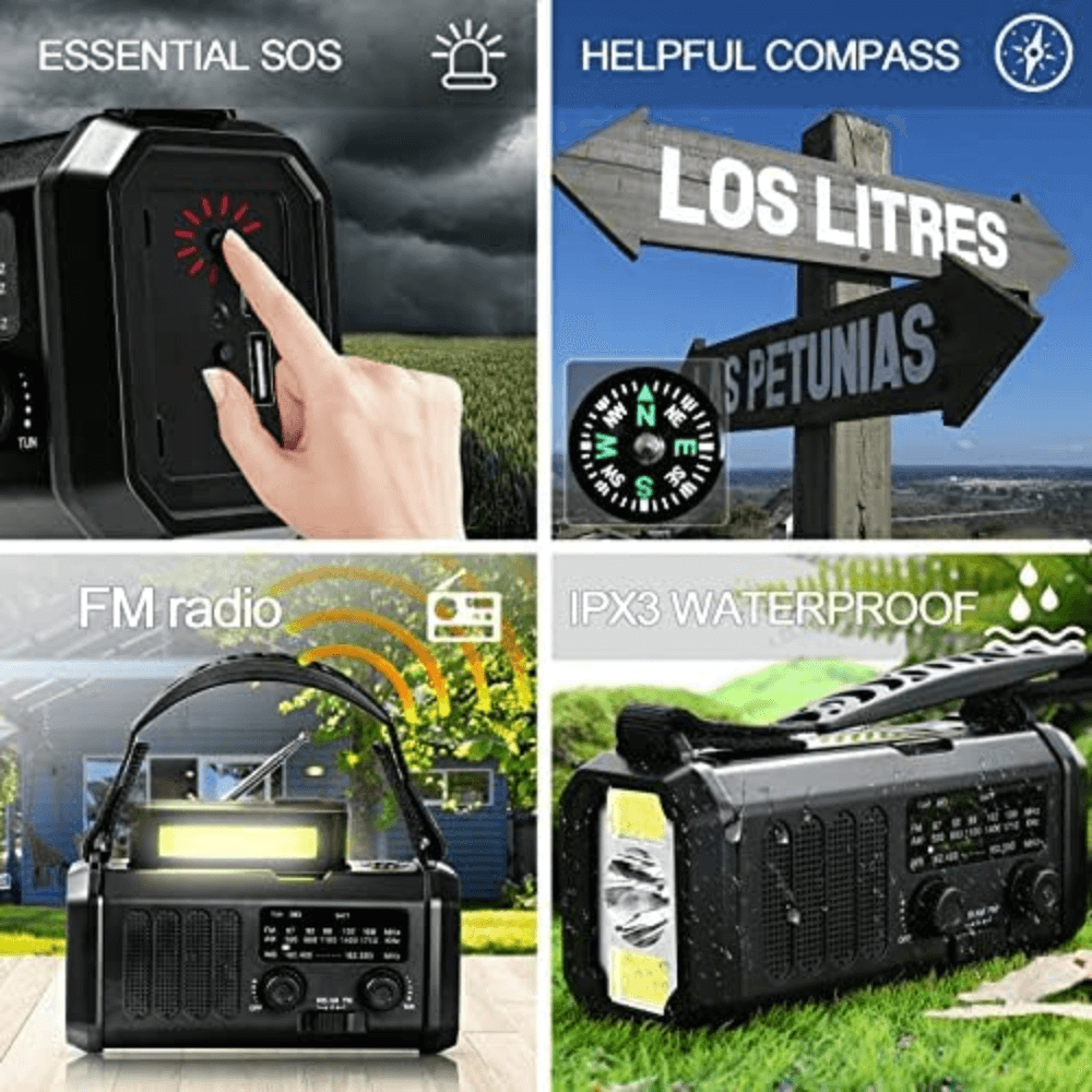PowerGuard™ | Notfallradio – Solar, Handkurbel und Powerbank für jede Notsituation
