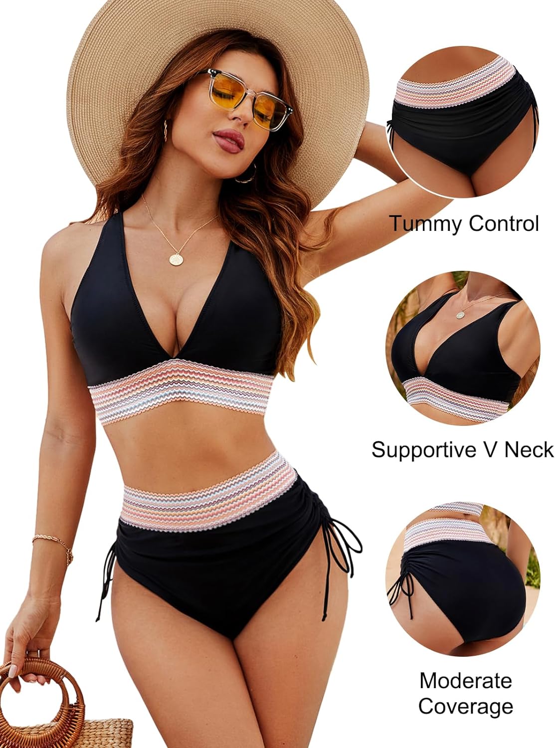 Silvessa™ | High Waist Bikini Set mit formender Passform