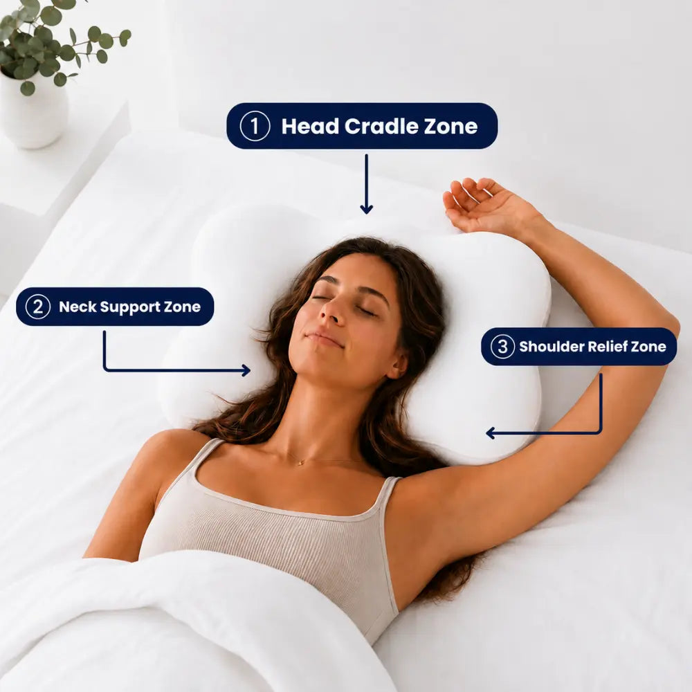 Sleepéa™ – Ergonomisches Kissen für angenehme Schlafpositionen