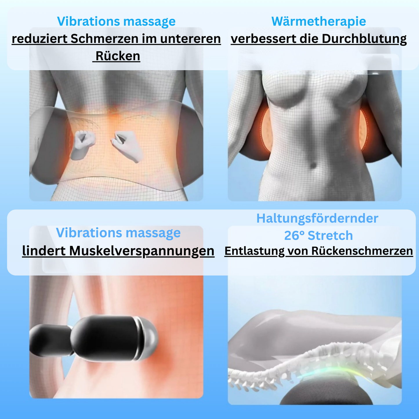 Relaxara™ | Rücken Massagegerät mit Wärme