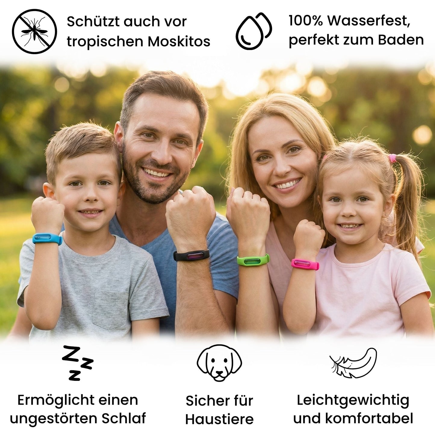 MosquiLuxe™ – Duftende Mücken-Abwehrbänder für Alltag & Reisen