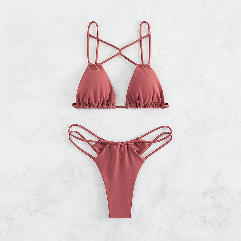 Isadora™ - Cross String Bikini Set