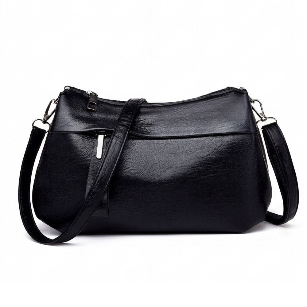 UrbanEase™ | Weiche Kunstleder-Crossbody-Bag – 3 Fächer