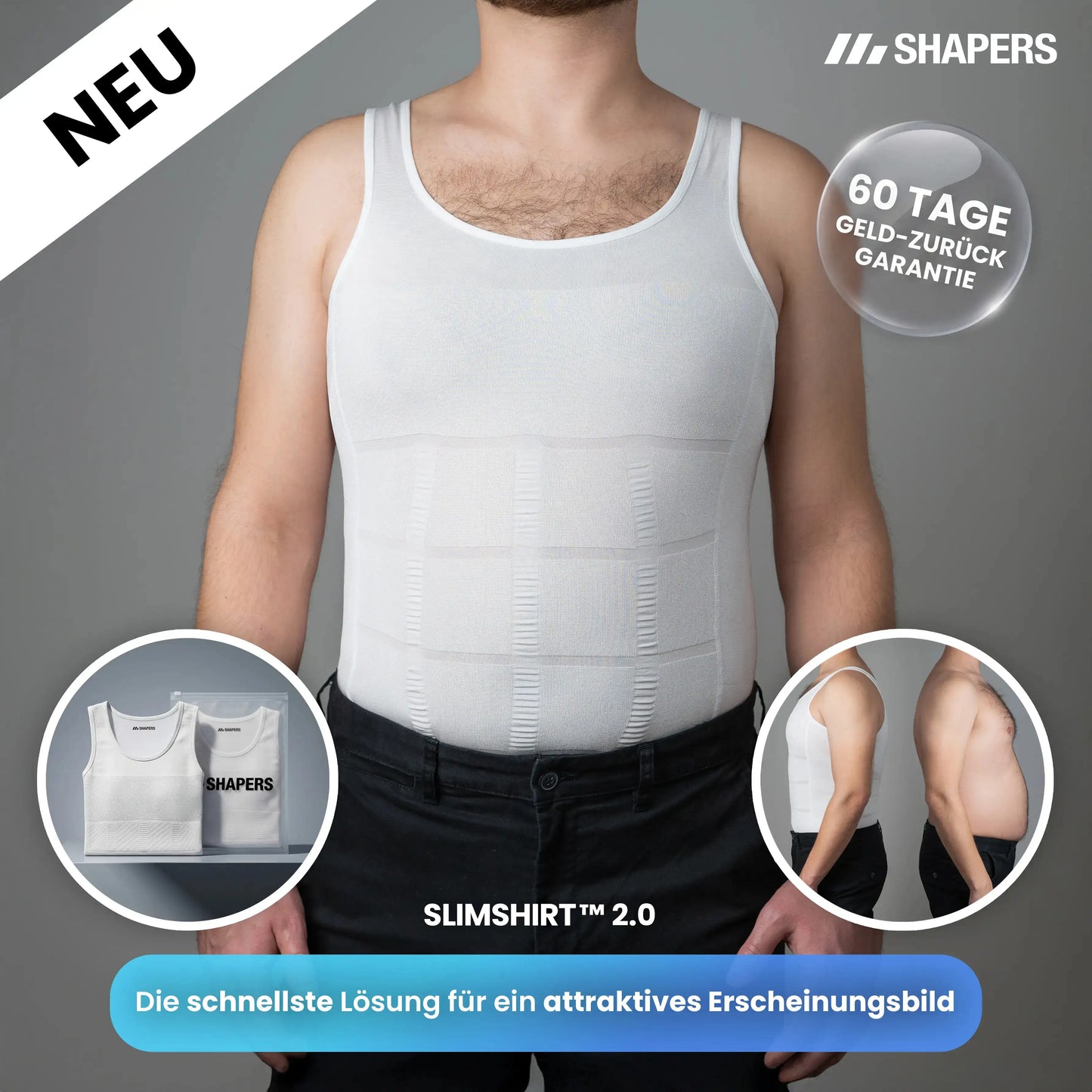 Kompressions-Shapewear glättet den Bauch – für sofortiges Selbstvertrauen