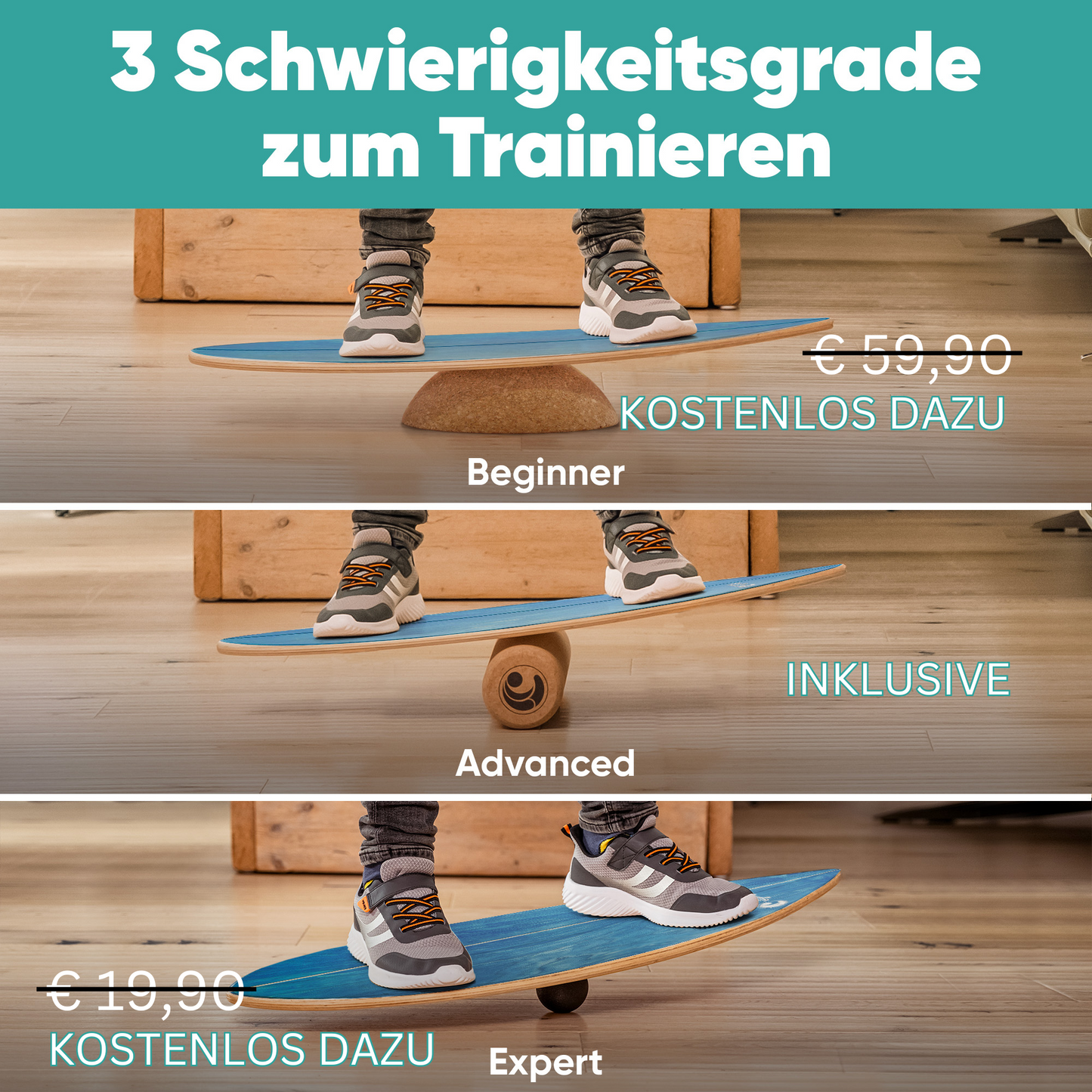 RideBalance™ Komplett-Trainer für eine stärkere Rumpfmuskulatur