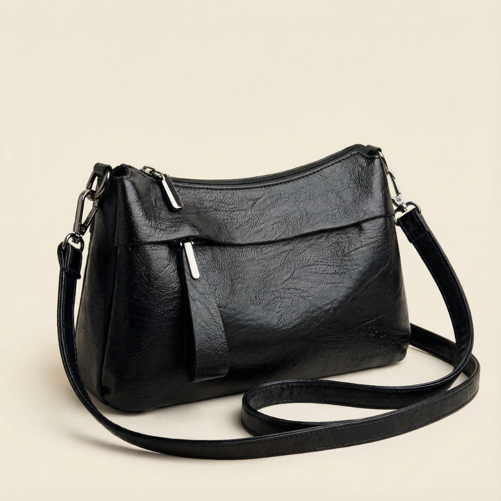 UrbanEase™ | Weiche Kunstleder-Crossbody-Bag – 3 Fächer