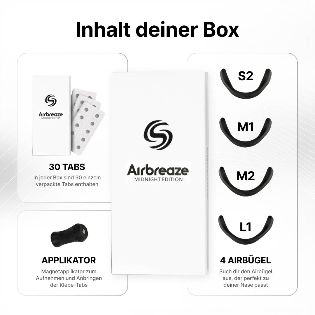 AIRBREAZE | Magnetischer Nasenöffner für bessere Atmung und erholsamen Schlaf