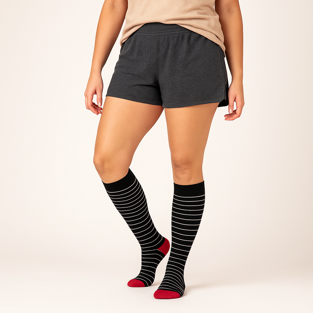 Klinische Kompression | Black Cherry Stripes