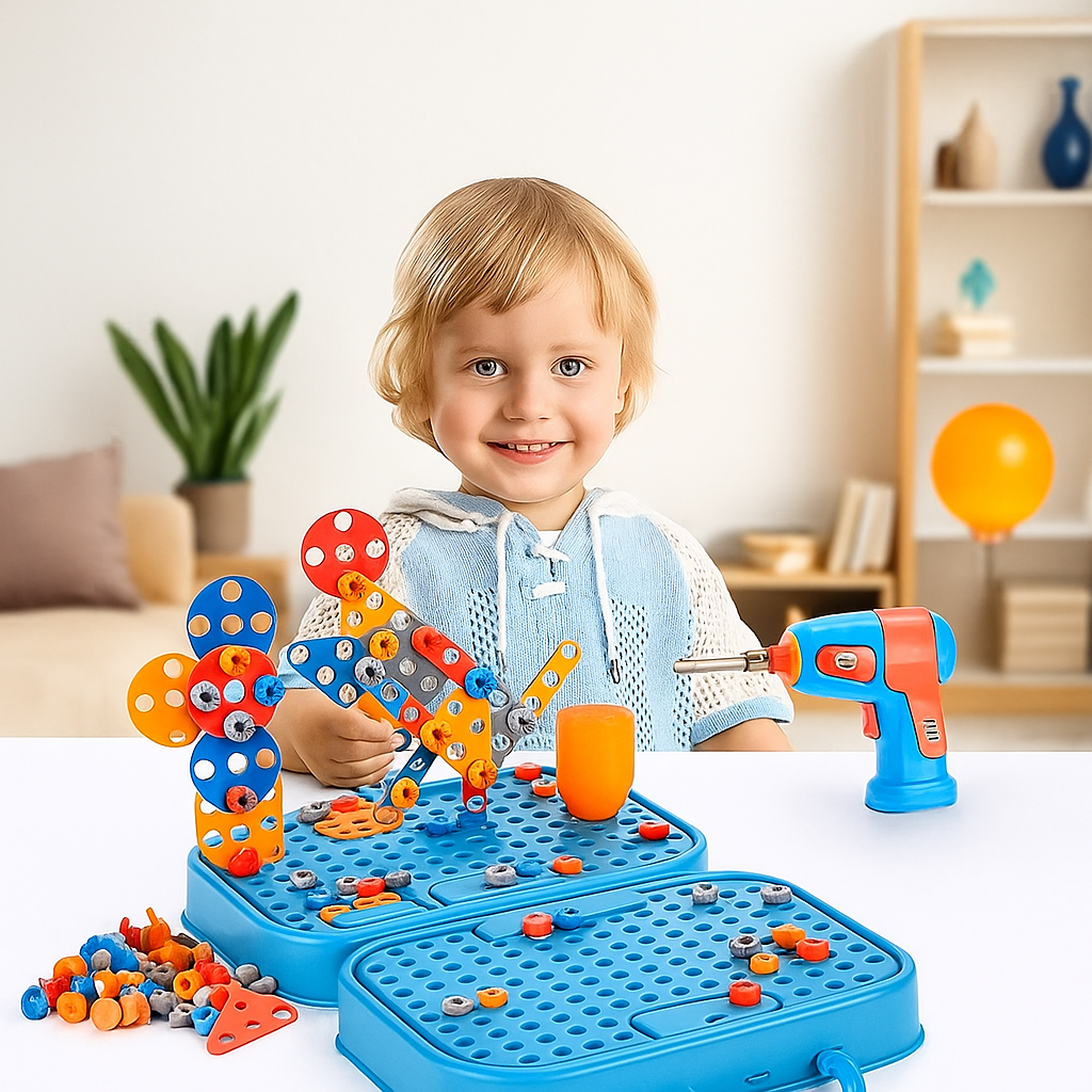 Handwerker-Bauset für Kinder | Dino Design – Spielerisch bauen & lernen