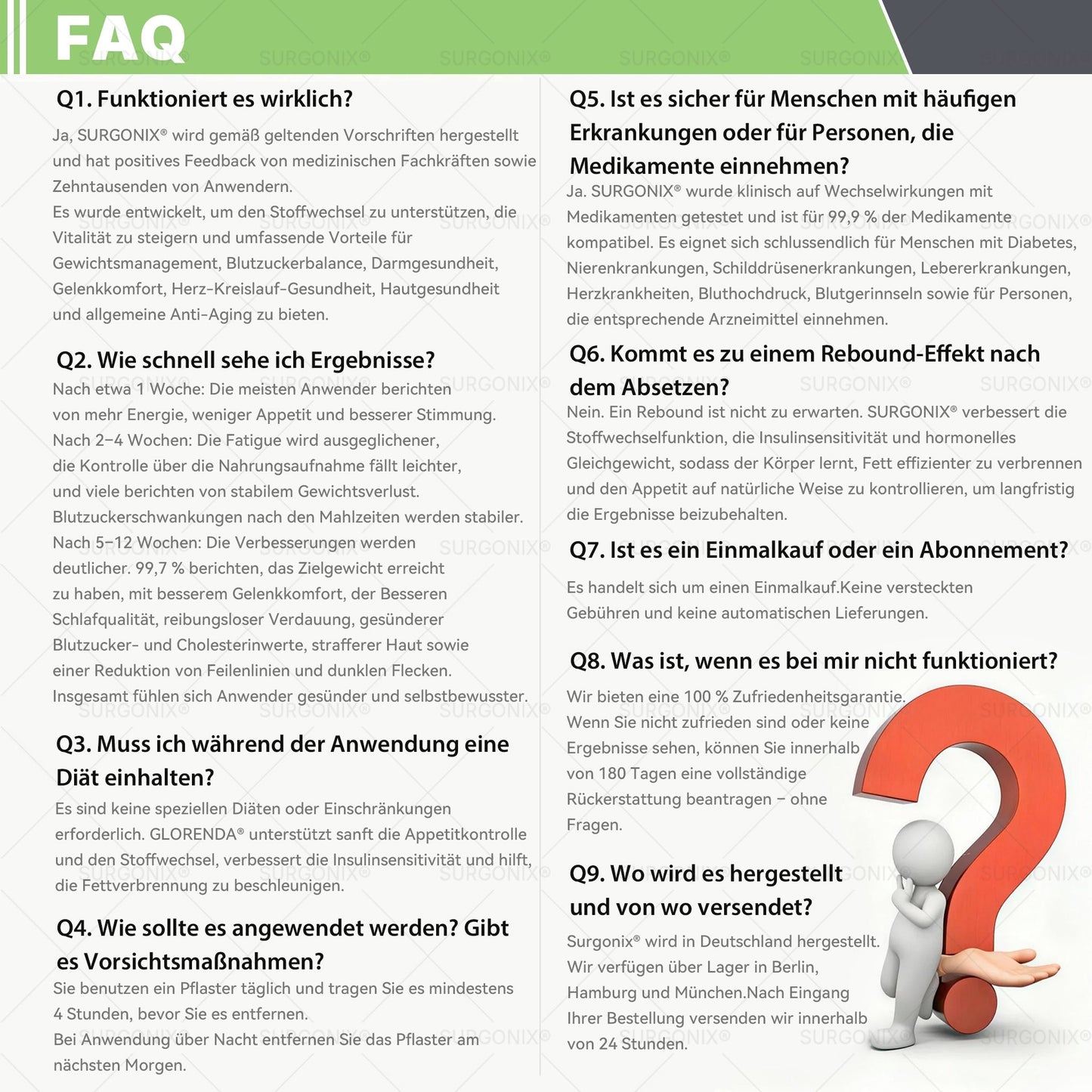 Surgonix® | Moringa, Berberin & NAD+ 10-in-1 Nano-Mikronadel-Pflaster | Tägliche Unterstützung für Stoffwechsel und Herzgesundheit