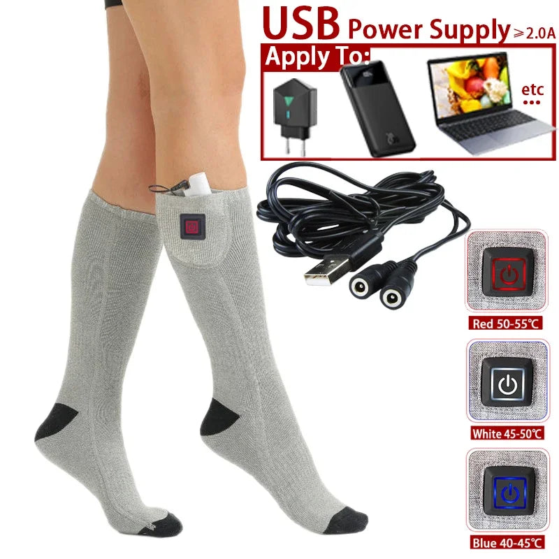 ThermaStep™ | USB Wiederaufladbare Elektrisch Beheizte Socken für den Außenbereich