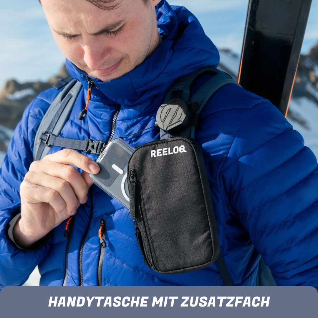 Das REELOQ™ Mountaineer Set hält dein Handy bereit für jedes Abenteuer