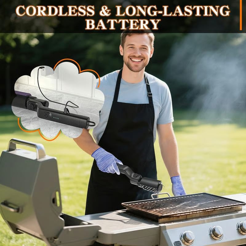 GrillPro™ | Kabellose elektrische BBQ-Bürste mit verstellbarem Winkel