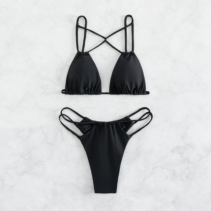 Isadora™ - Cross String Bikini Set