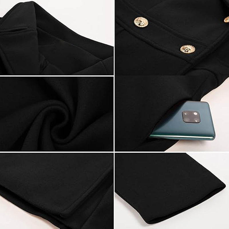 A-Line Tweed Mantel für Damen | Elegante, schlanke Silhouette