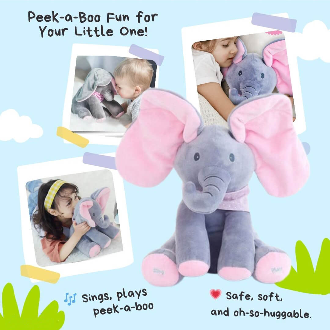 PeekPal™ | Sprechender Plüschelefant, der spielt, singt und Freude bereitet