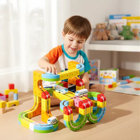 DIY Cube Track – Creatief & Actief | Creatieve DIY Treinbaan
