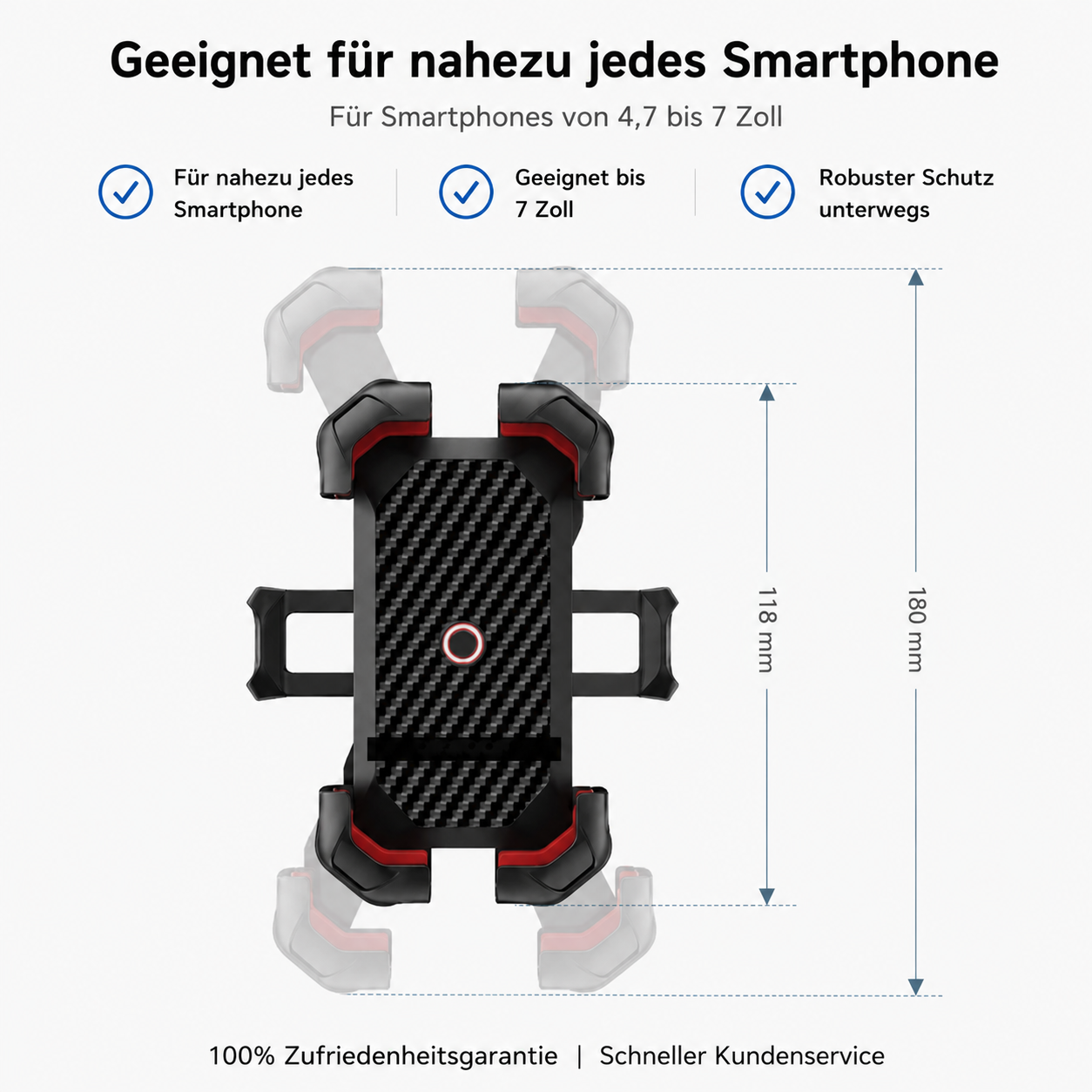 RideLock™ - Stabile Handyhalterung für Fahrrad, Motorrad & E-Scooter