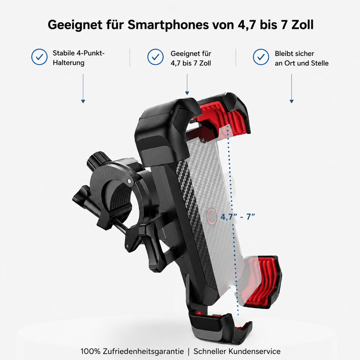 RideLock™ - Stabile Handyhalterung für Fahrrad, Motorrad & E-Scooter