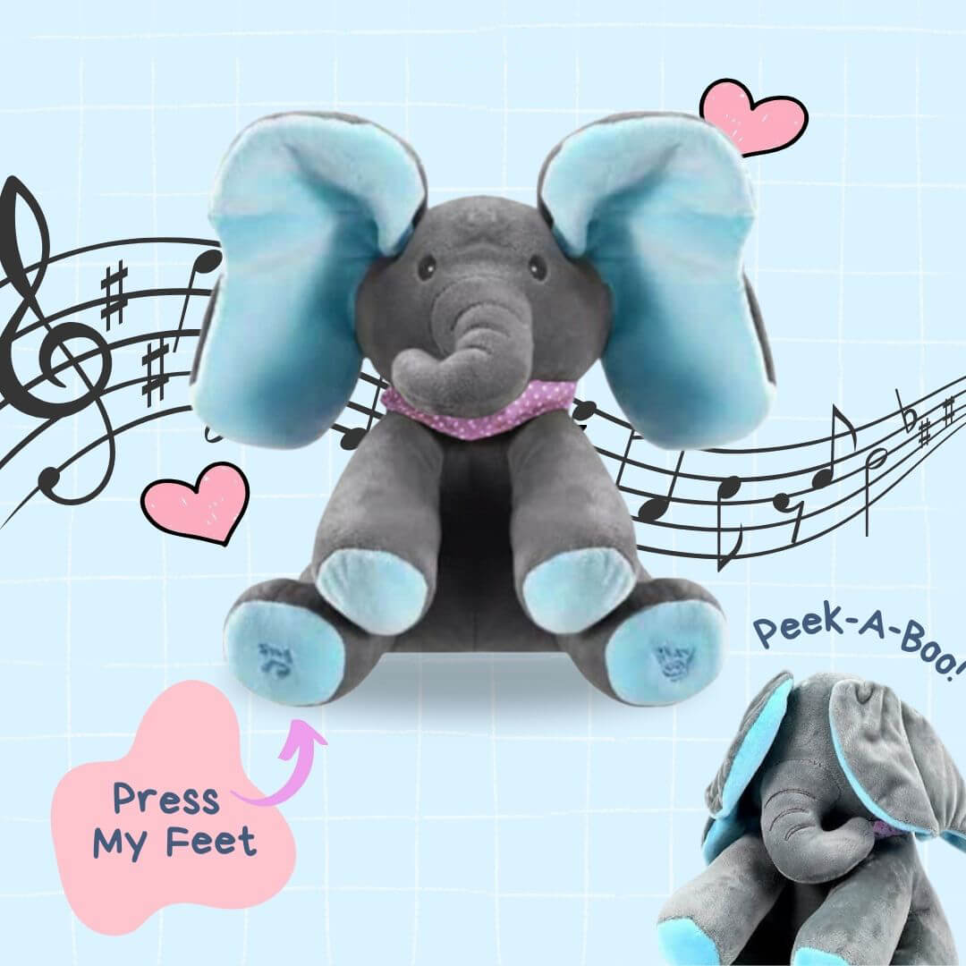 PeekPal™ | Sprechender Plüschelefant, der spielt, singt und Freude bereitet