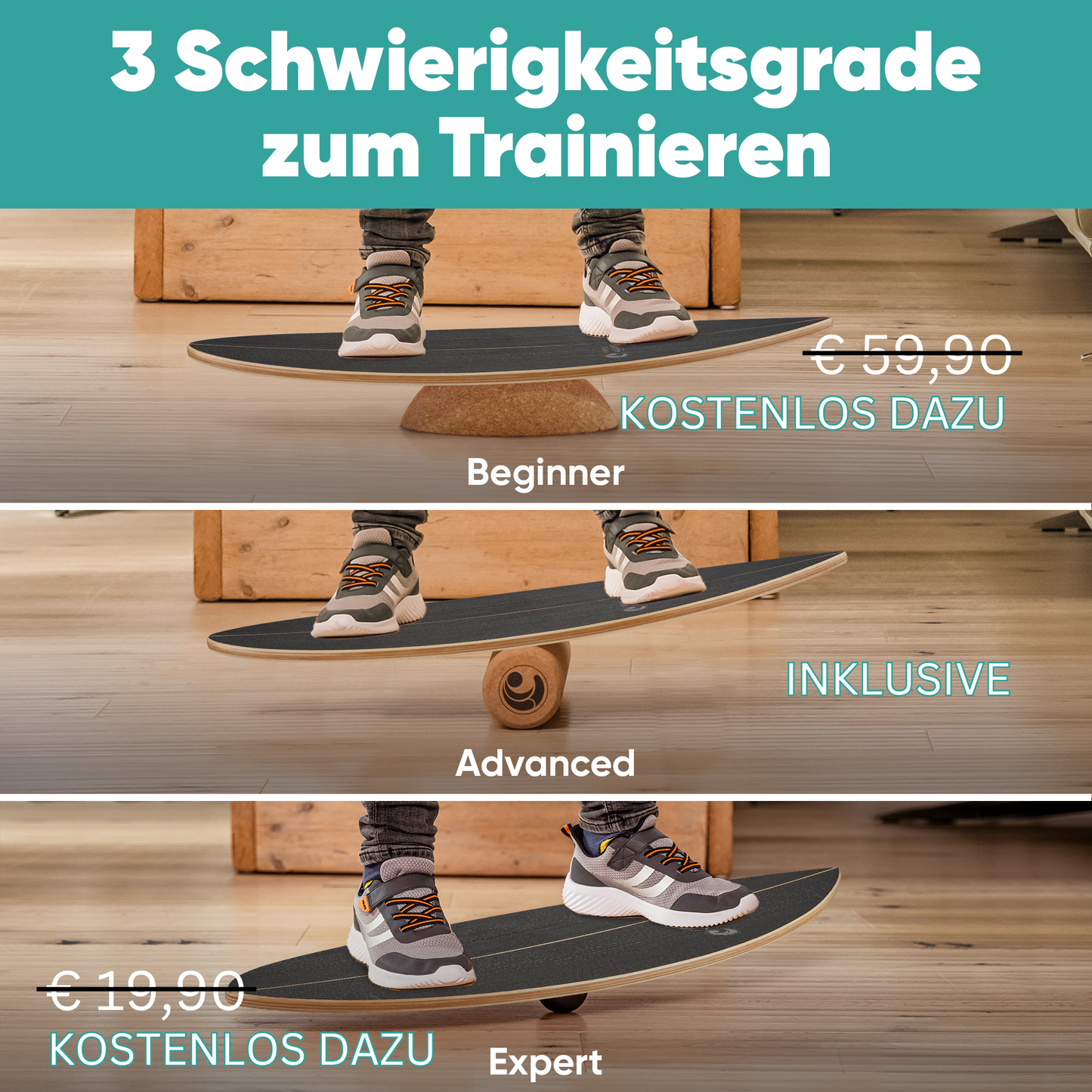 RideBalance™ Komplett-Trainer für eine stärkere Rumpfmuskulatur