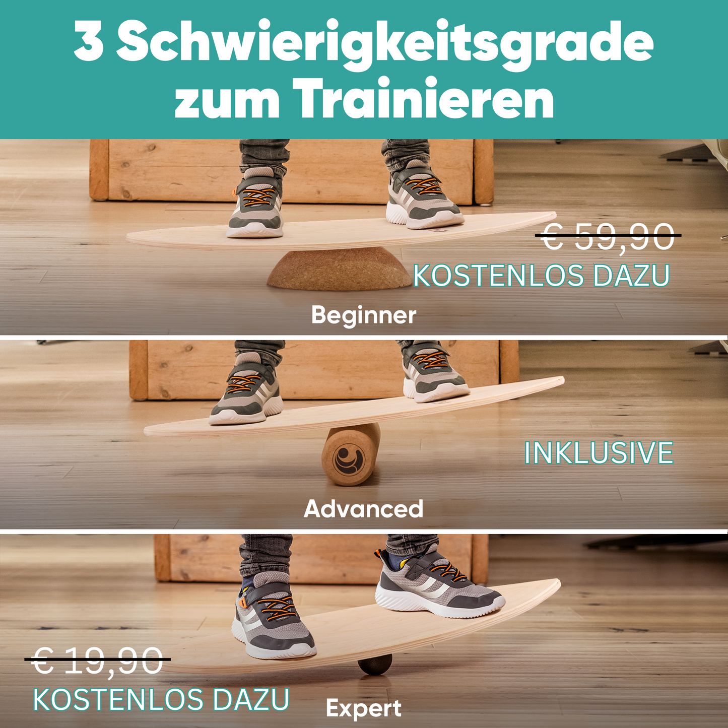 RideBalance™ Komplett-Trainer für eine stärkere Rumpfmuskulatur