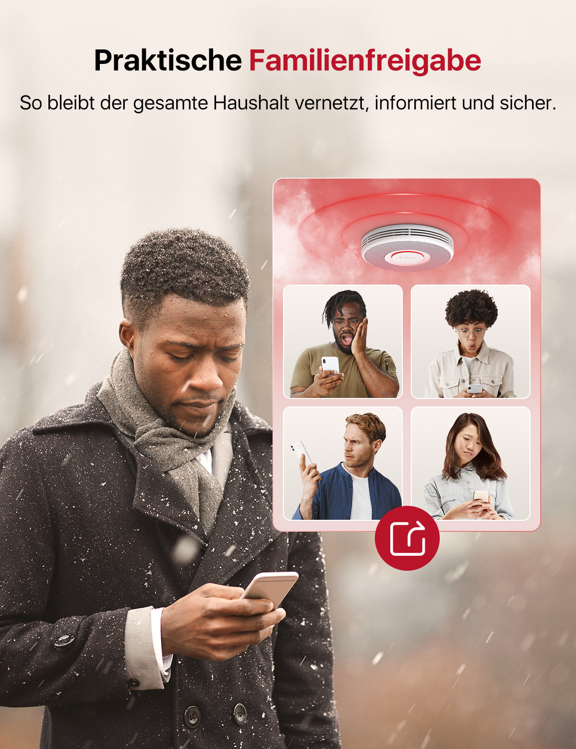 XS0B-MR Vernetzter intelligenter Rauchmelder