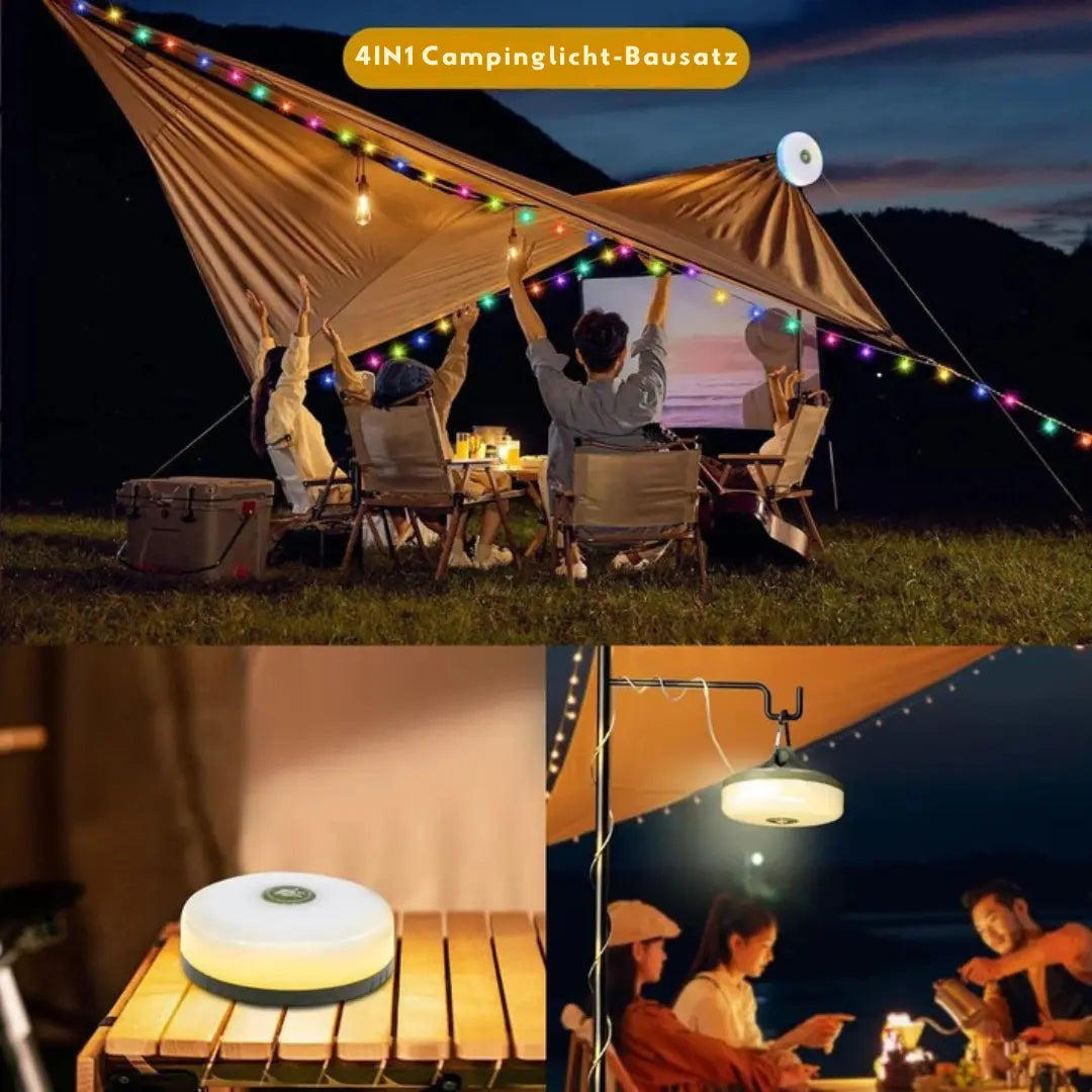 4-in-1 Multifunktions-Campinglicht | Licht, Strom & Komfort