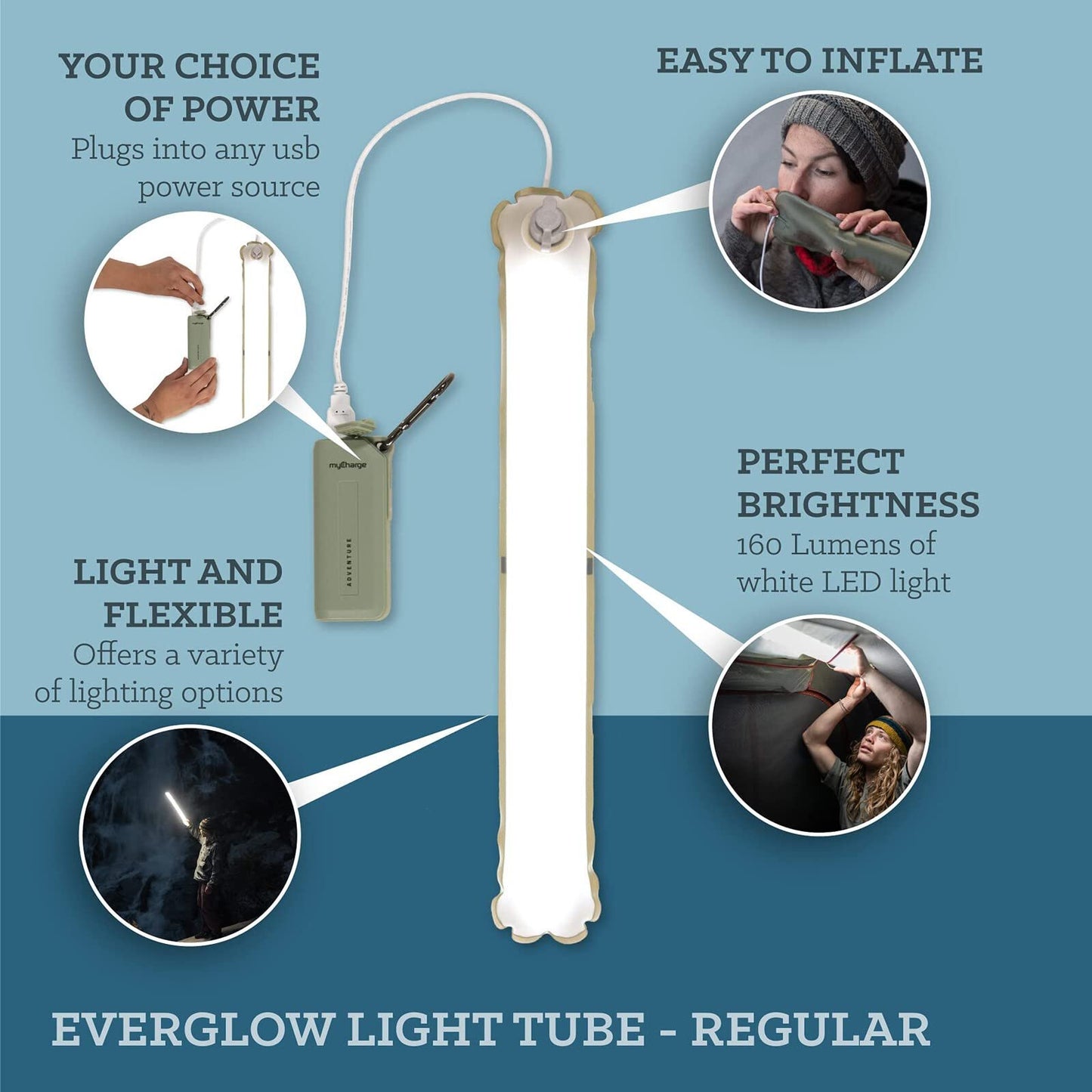 USB Magnetic Inflatable Light | Aufblasbare LED Campinglampe