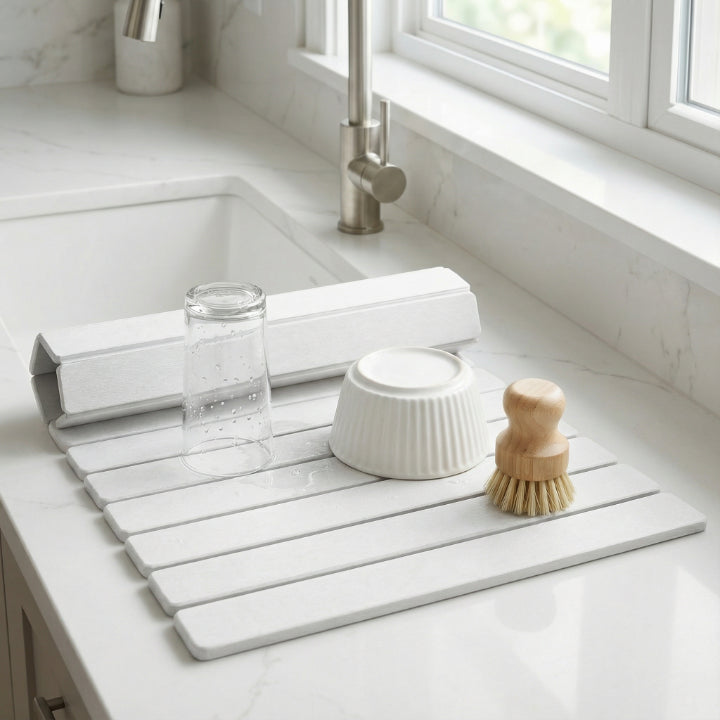 Stein Abtropfmatte | Saubere, trockene Arbeitsflächen ohne Aufwand