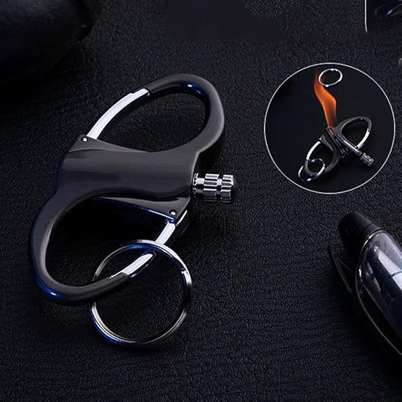 1+1 GRATIS | FlameLatch™ | 2-in-1 Schlüsselanhänger mit Outdoor-Zünder | windfest & nachfüllbar