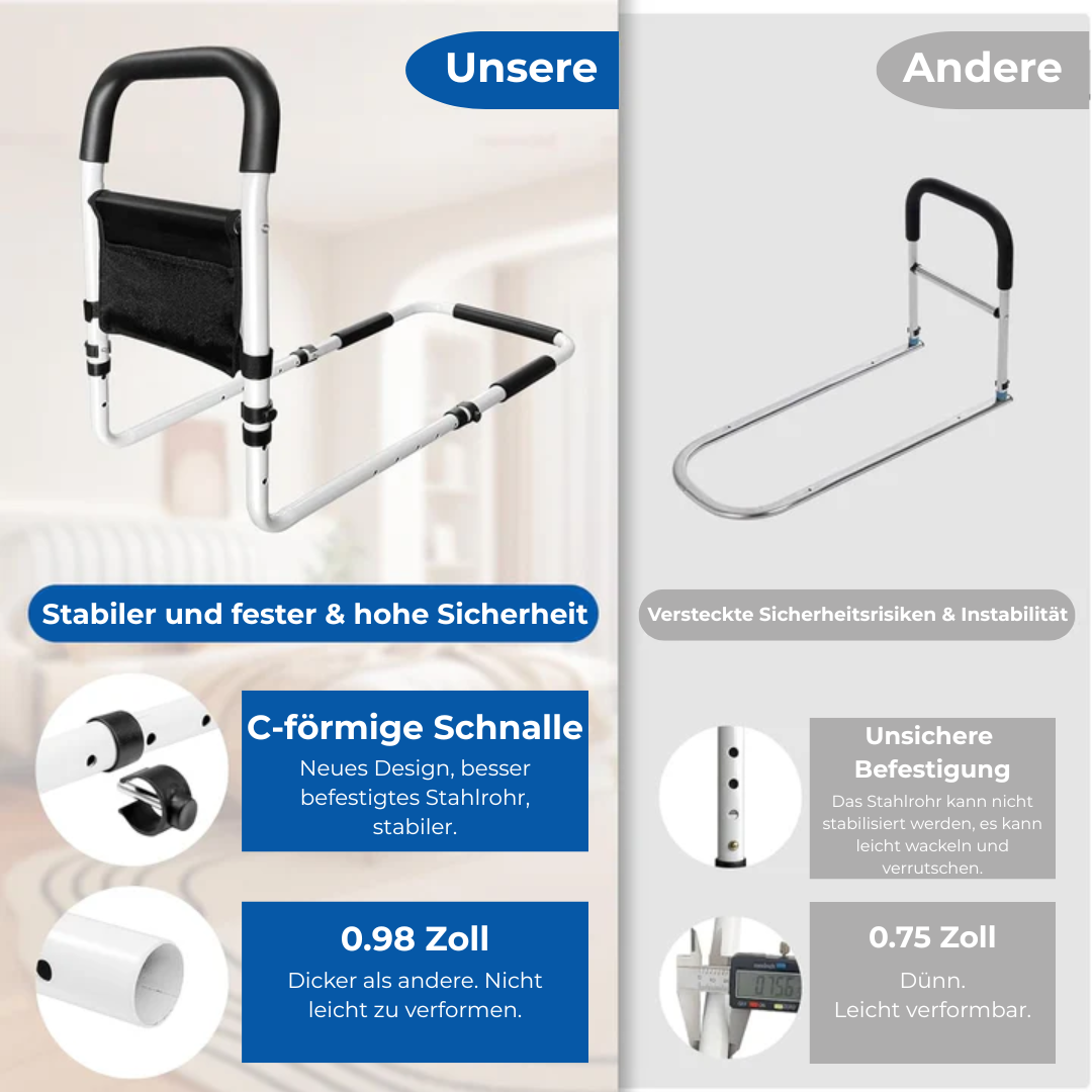 50% Rabatt | BedClip™ | Höhenverstellbar mit rutschfestem Griff & praktischer Aufbewahrungstasche