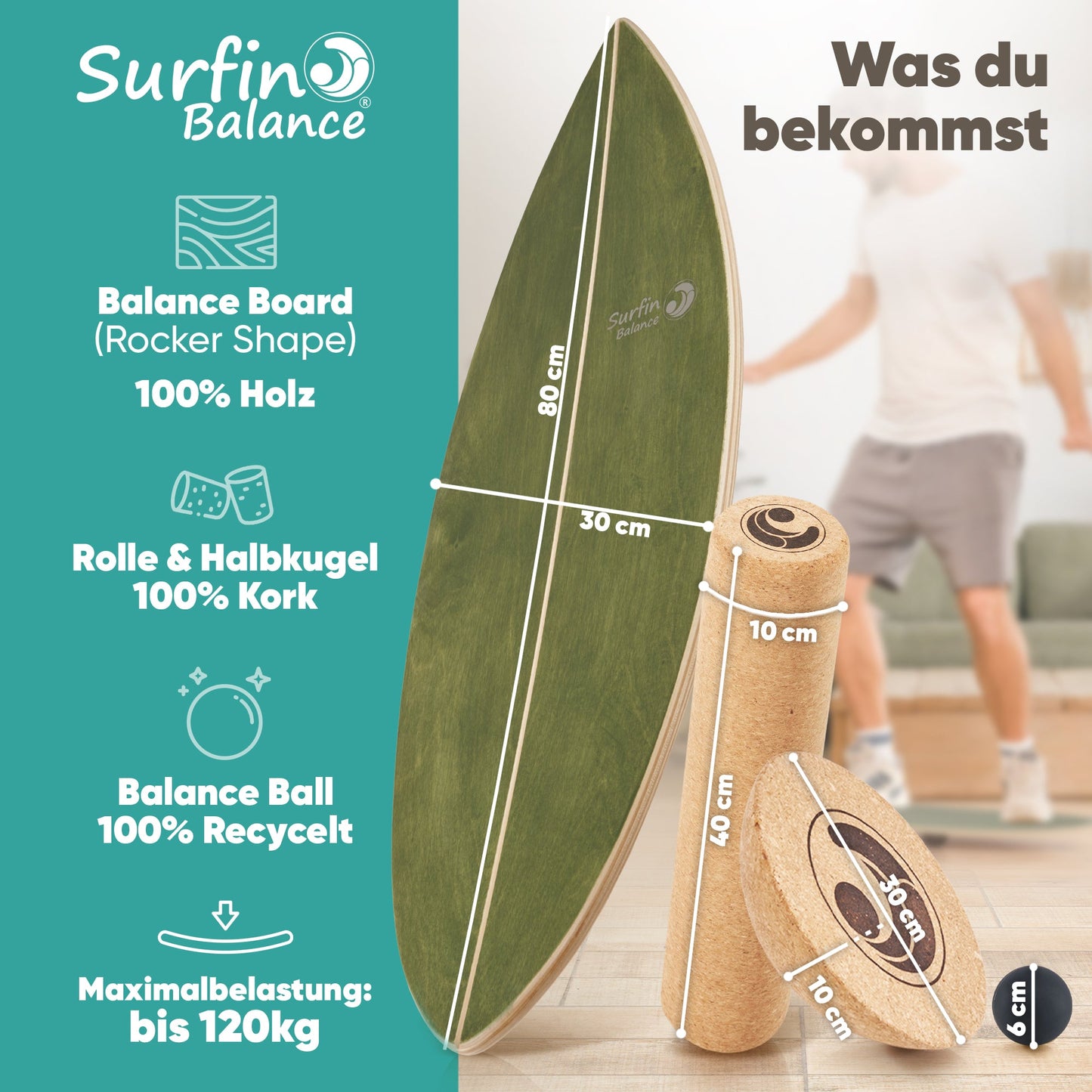 RideBalance™ Komplett-Trainer für eine stärkere Rumpfmuskulatur