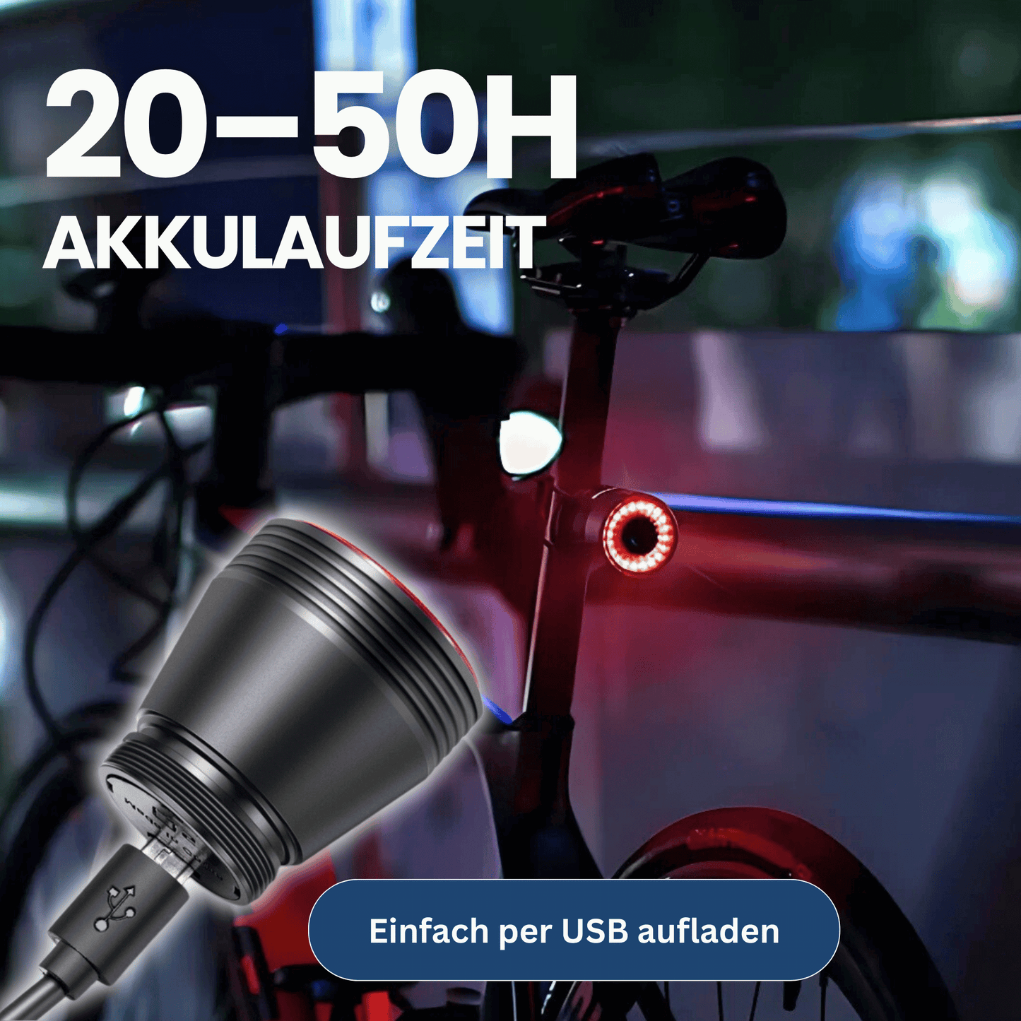 SafeRide Smart Rücklicht | Intelligente Bremslicht-Technologie für Fahrräder