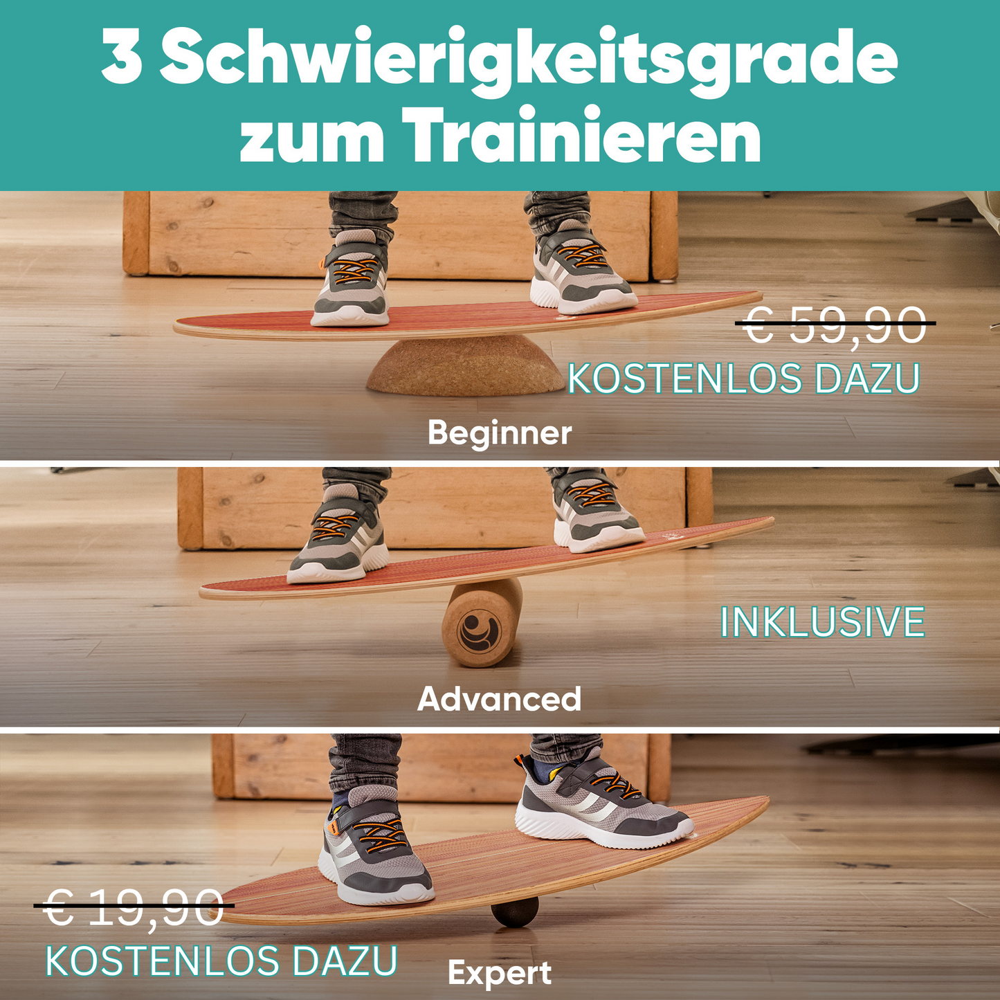 RideBalance™ Komplett-Trainer für eine stärkere Rumpfmuskulatur